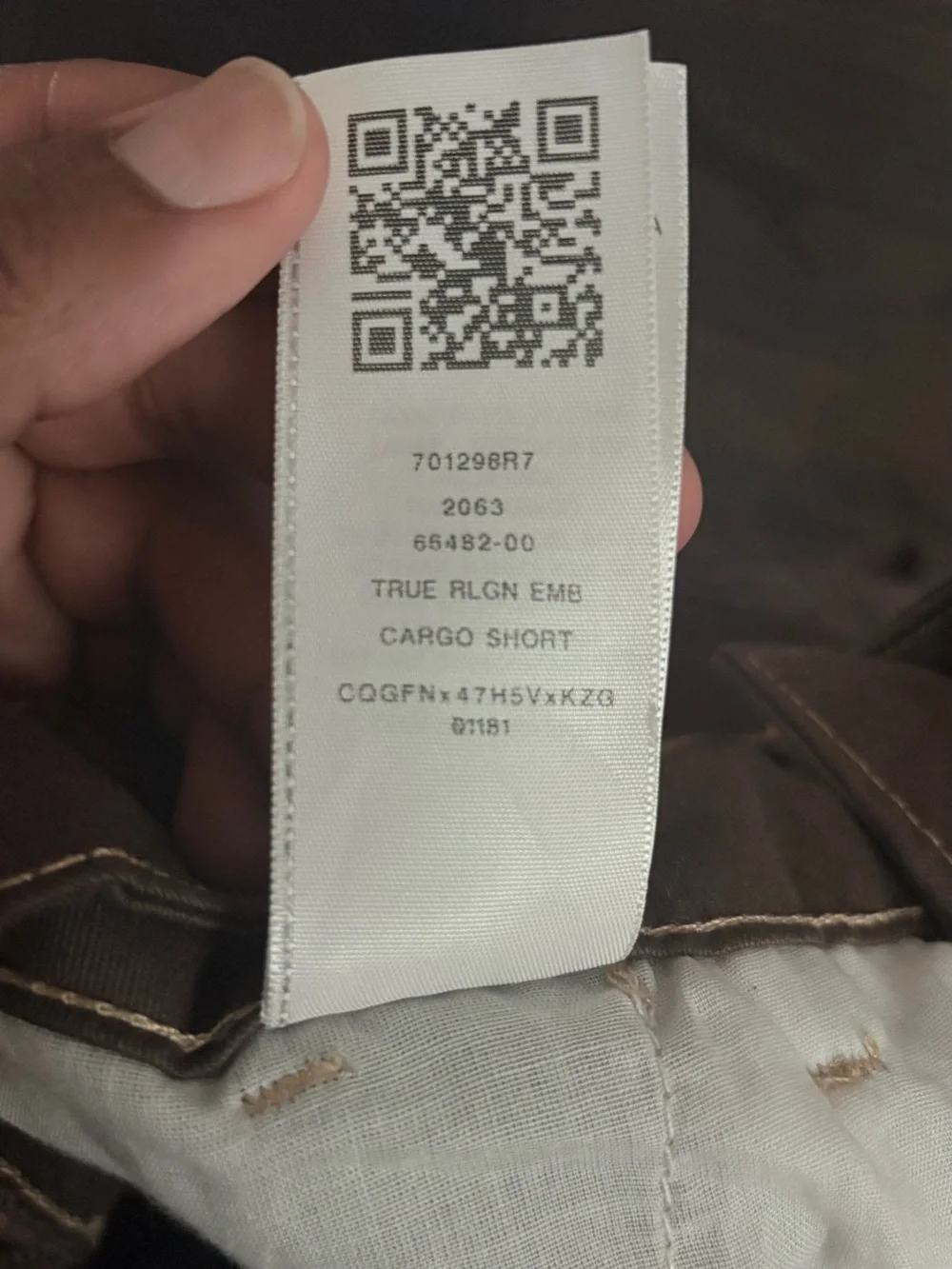 True Religion Men's Mauve-Brown Cargo Shorts